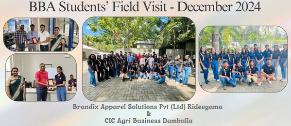 Field Visit to Brandix Apparel Solutions Pvt (Ltd) and CIC Agri Business